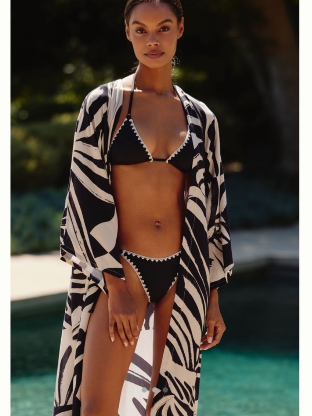 Bel Kazan Long-Sleeve Printed Duster